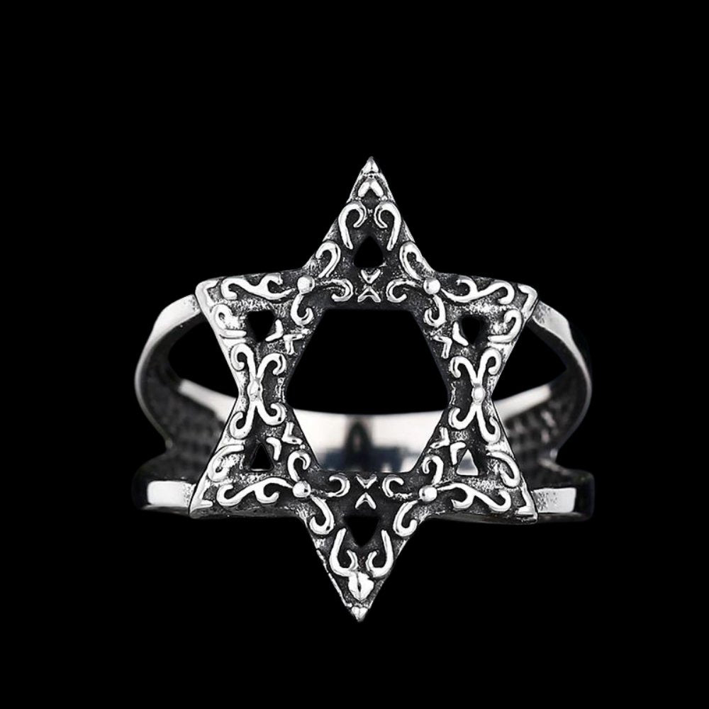 Damask Star of David Ring