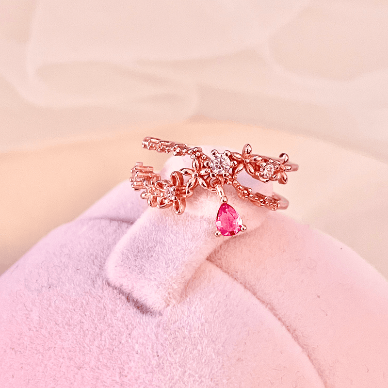[] Hyacinth Dangly Flower Ring
