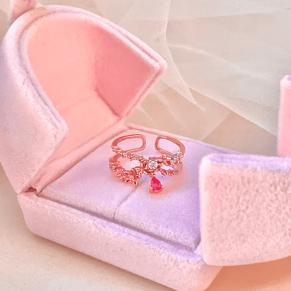 [] Hyacinth Dangly Flower Ring
