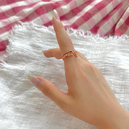 [] Hyacinth Dangly Flower Ring