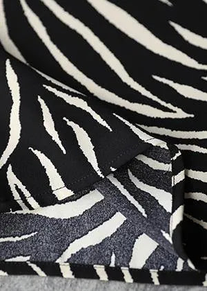 Black Striped Striped Spring Blouses