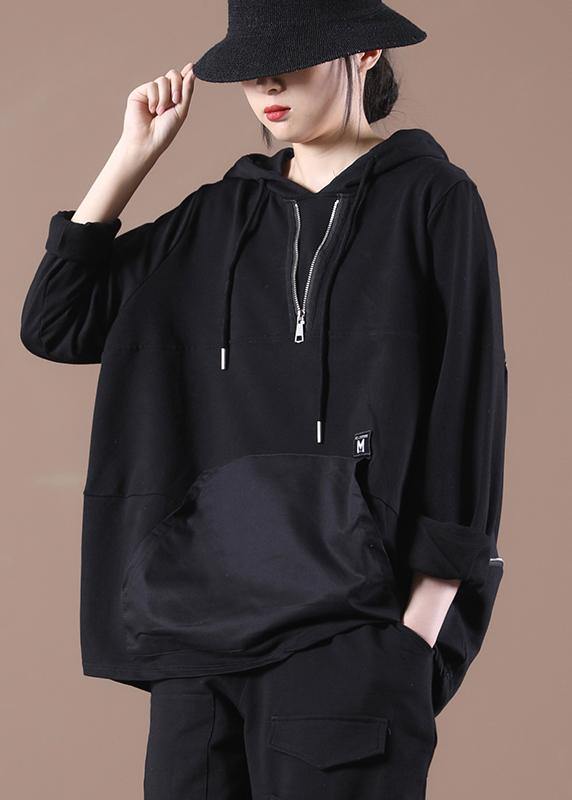 Black Hooded Sweatshirts Tracksuits