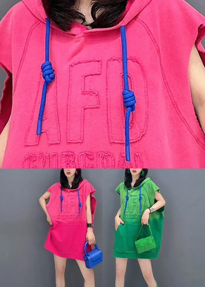 Rose Graphic Hooded Tops Summer