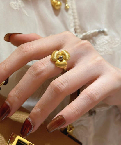 Retro Gold Copper Overgild Rings