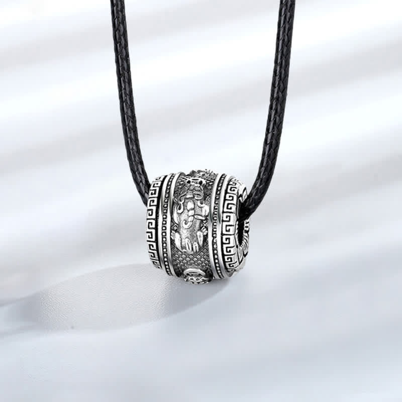 Buddha Stones Pixiu Luck Wealth Rotatable Necklace Pendant