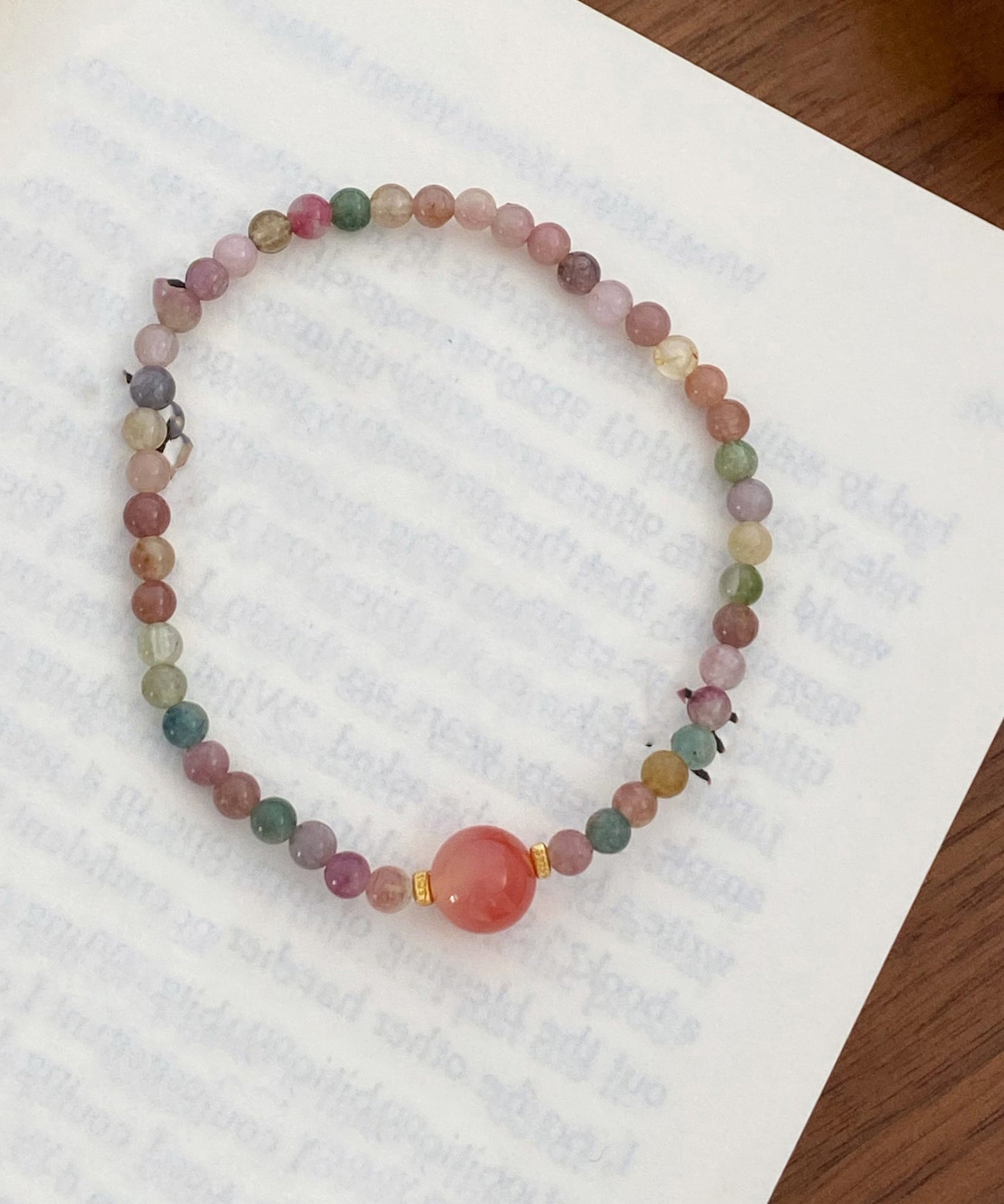 Rainbow Hand Woven Beading Chain Bracelet