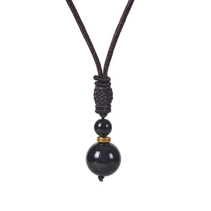70cm Jade Necklace With Tiger Eye and Amethyst Beads