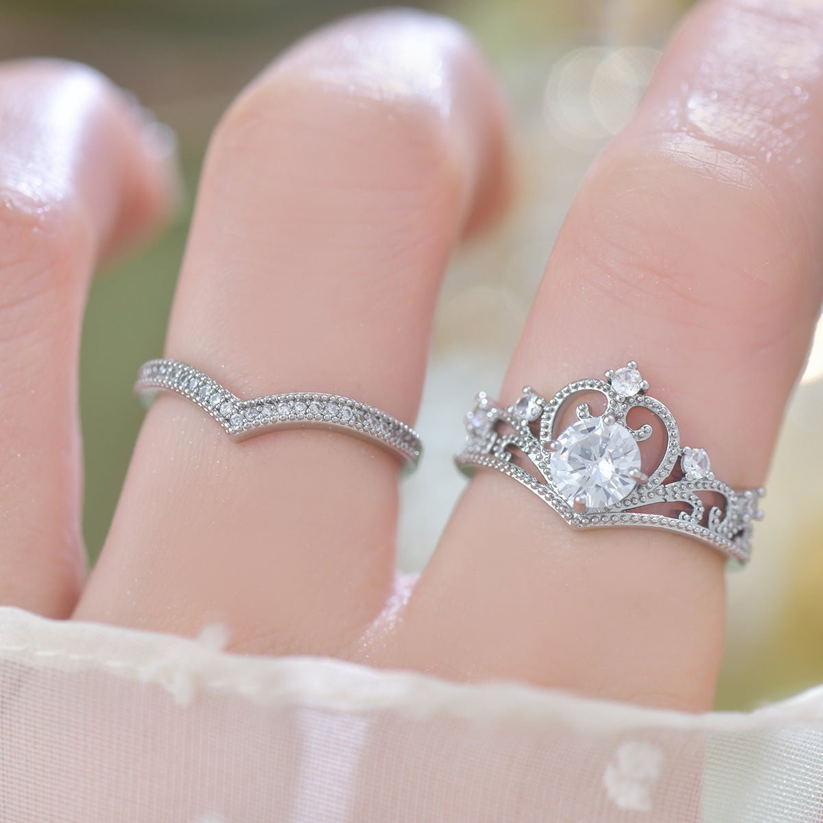 Diamond Tiara Ring Set