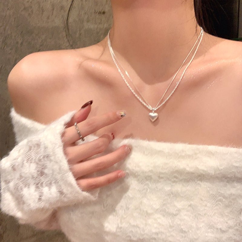 Double Strand Heart Necklace