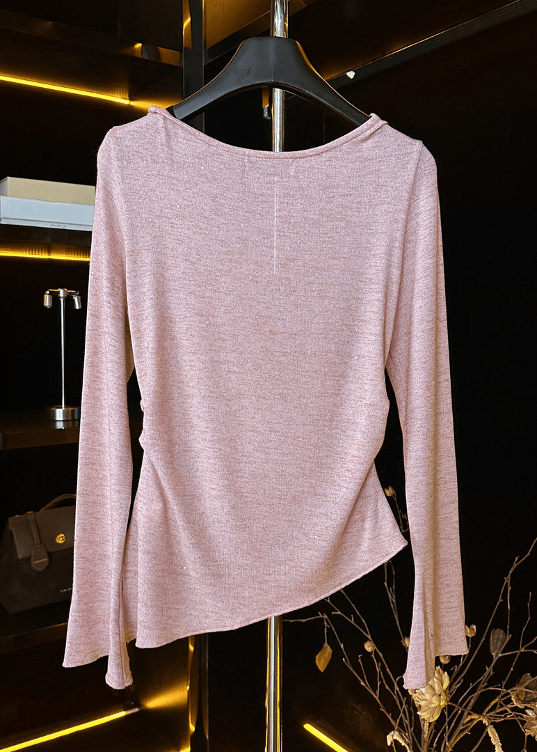 New Pink Cotton T Shirt Fall