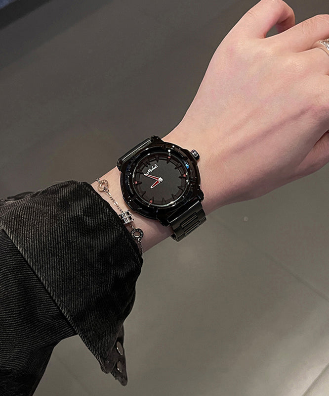 Boutique Black Stainless Steel Alloy Quartz Movement Watches
