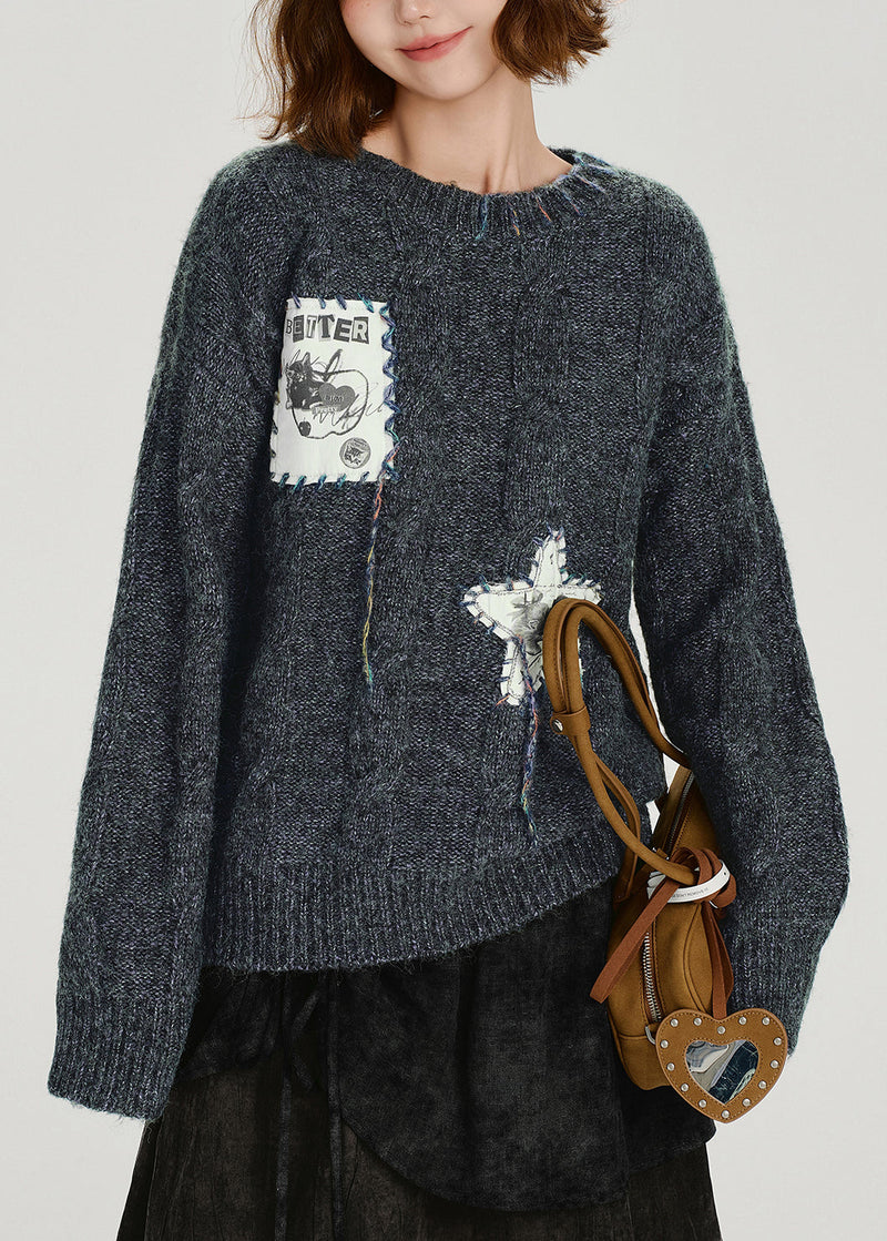 Original Design O-neck Thick Knit Sweaters Spring