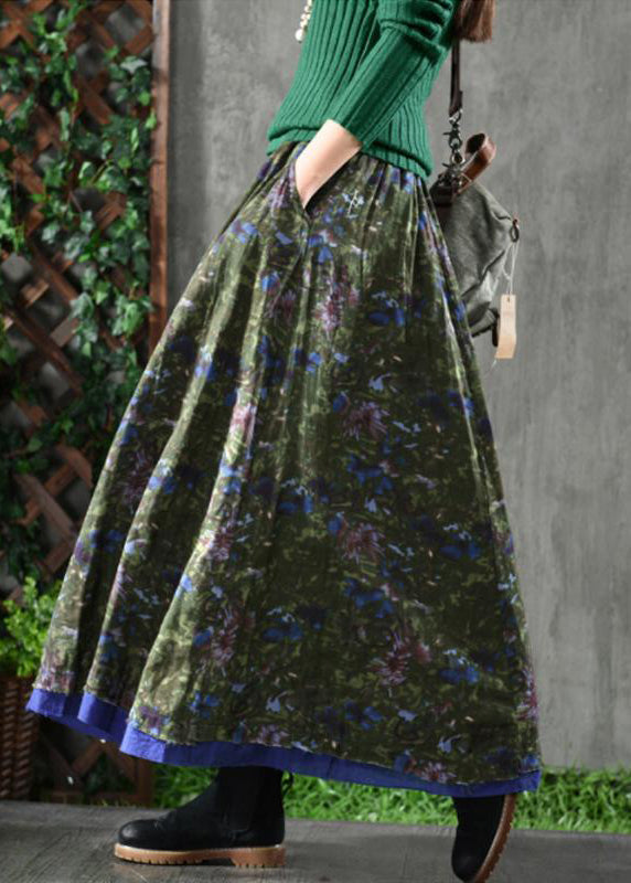 Spring Double Layers Printing Skirt