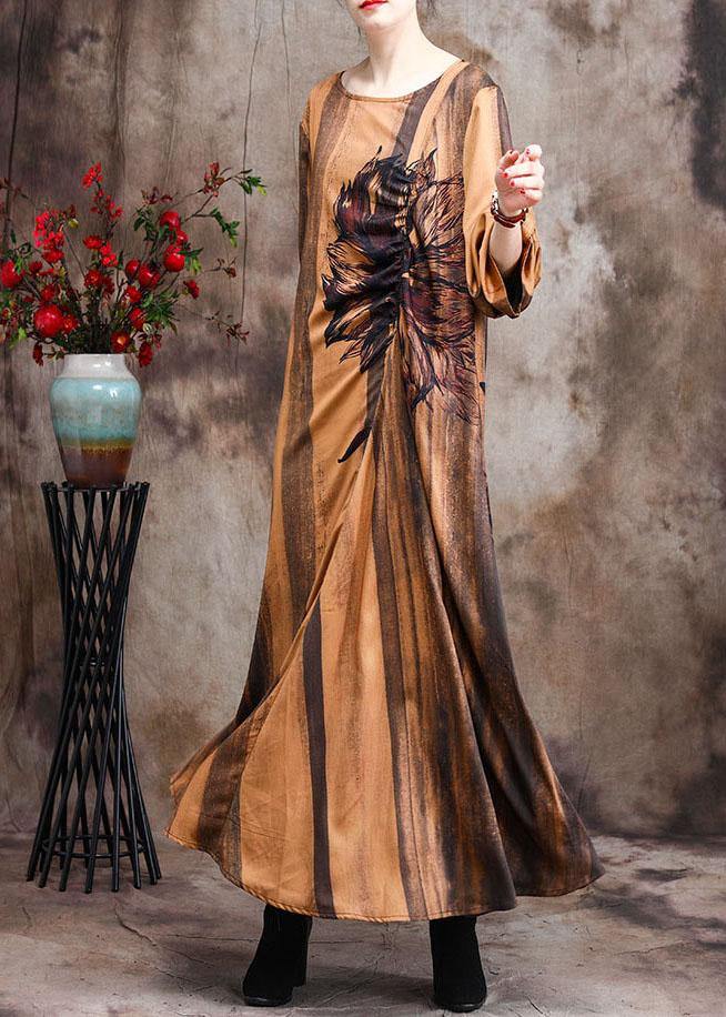 Boutique Print Cinched Silk Asymmetrical Design Dress Summer