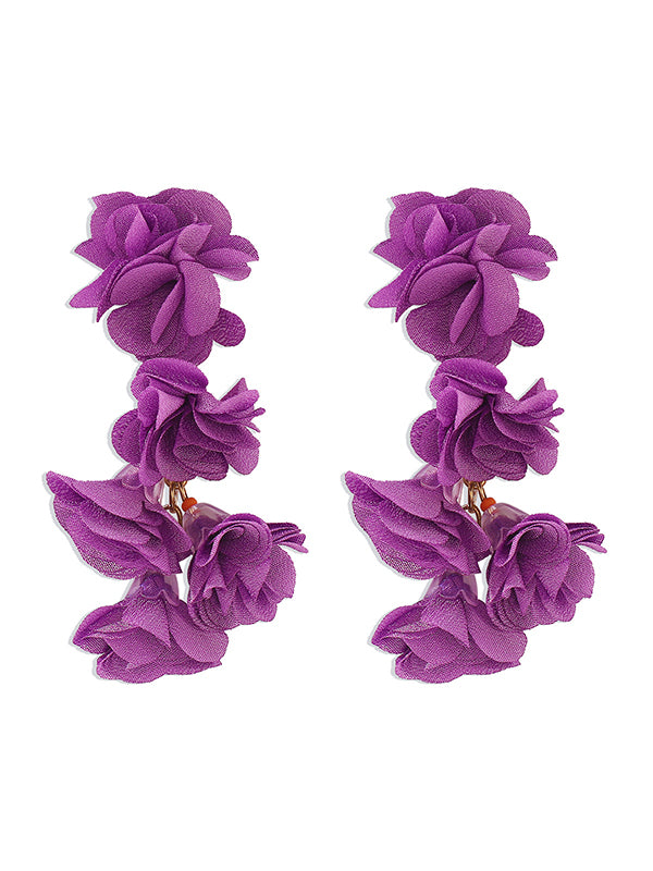 Flower Shape Drop Earrings Earrings Accessories