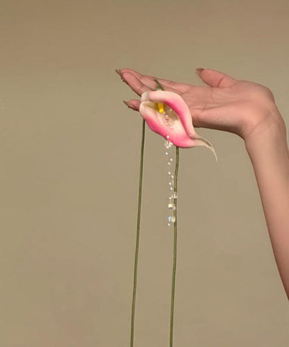 Green Pearl Horseshoe Lotus Tassel Princess Necklace