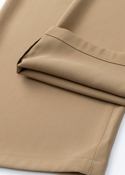 Light Brown Patchwork High Waist Straight Pants