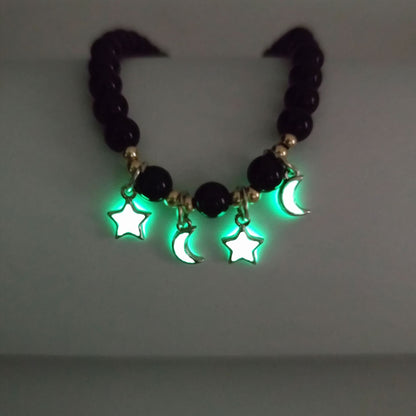 Luminous Lotus Energy Bracelet - Glow-in-the-dark Natural Stone Healing
