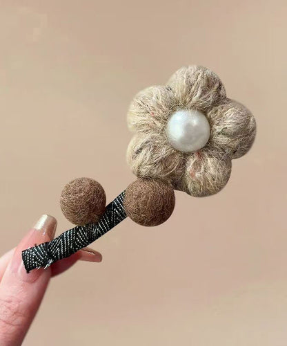 Handmade Resin Fuzzy Fur Fluffy Hairpin