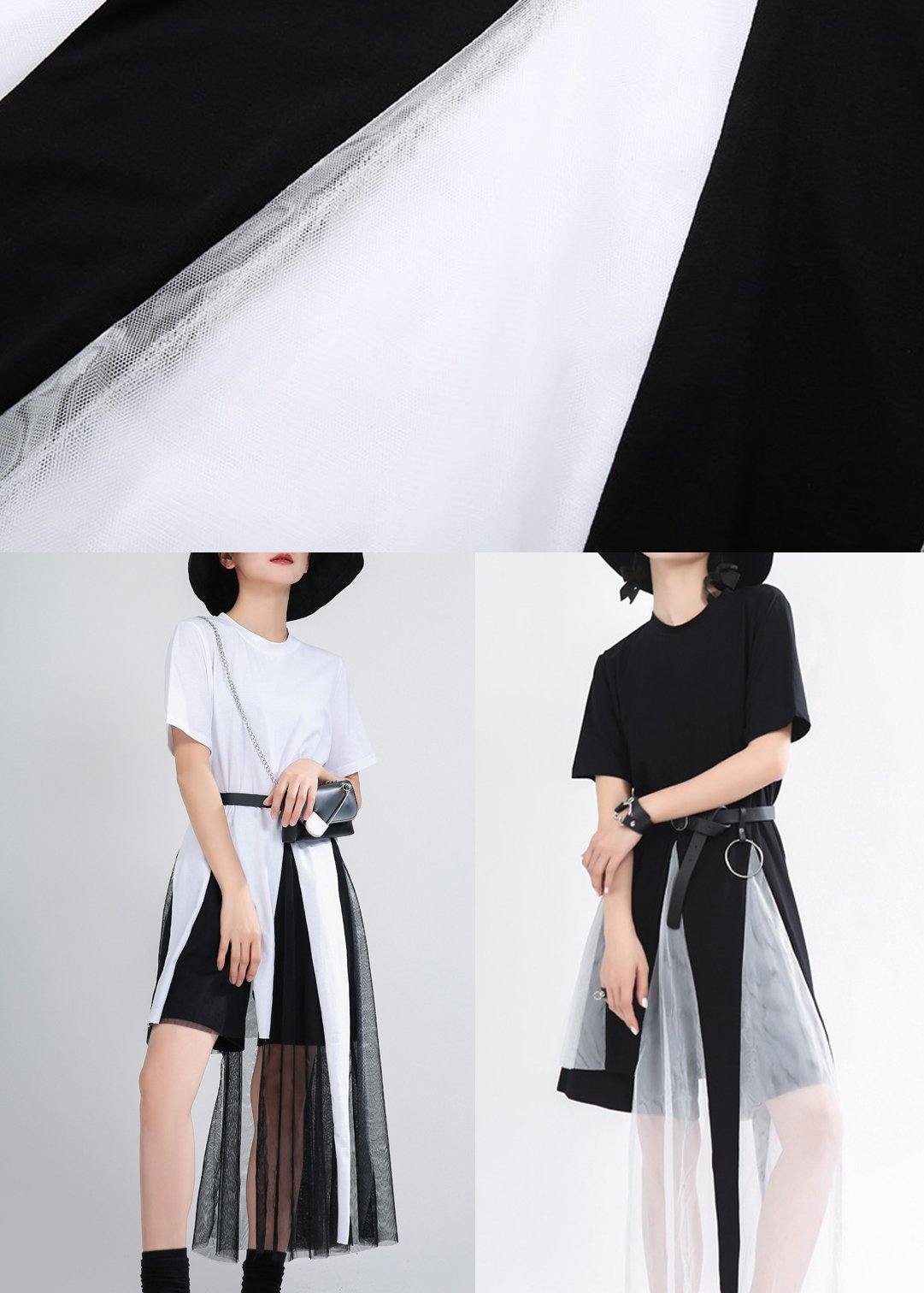 White Patchwork Lace Summer Cotton Dress