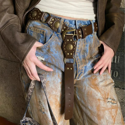 Rebellious Dark Metal Antique Corset Belt