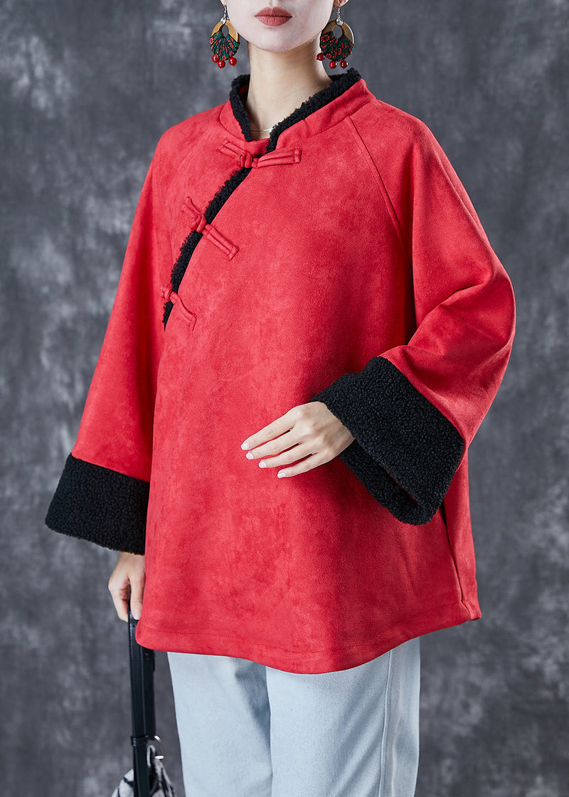 Mulberry Oversized Thick Cotton Chinese Style Coat Fall