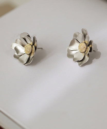 New Gold Sterling Silver Overgild Stud Earrings