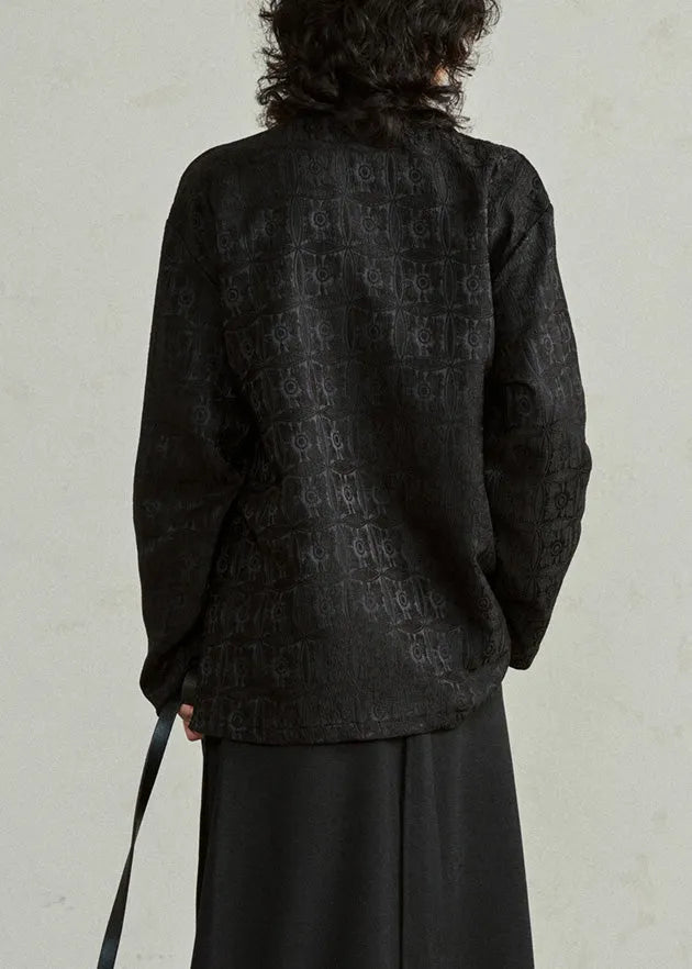 Black Asymmetrical Tie Waist Top Fall