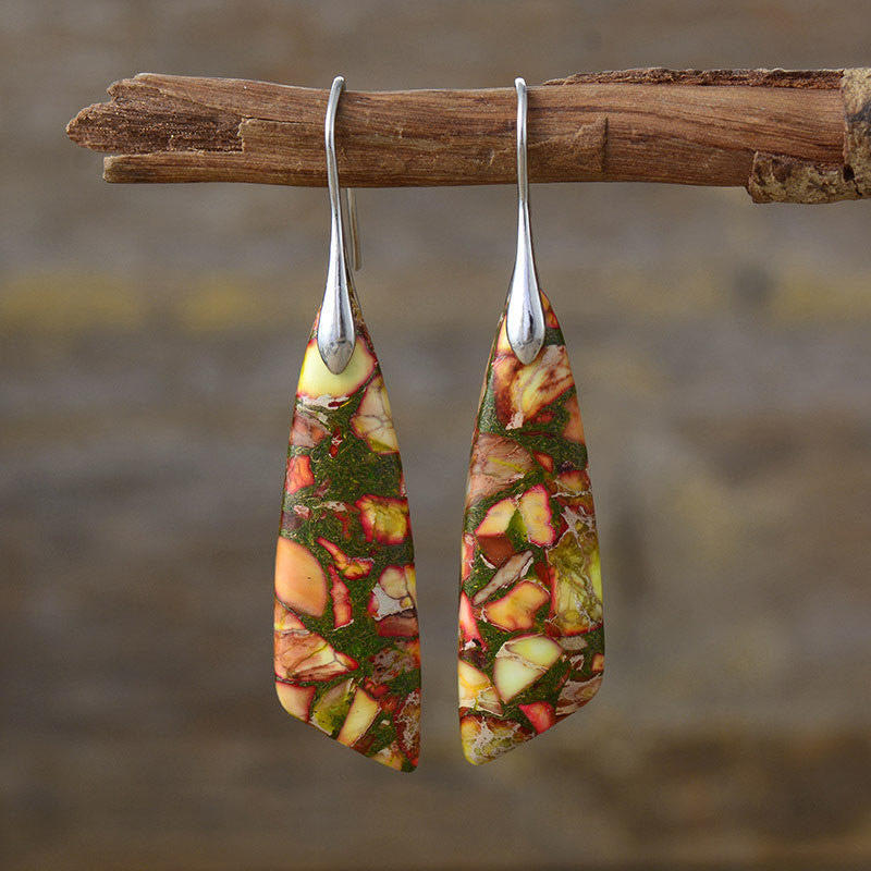 Emperor Stone Earrings for Balance and Serenity