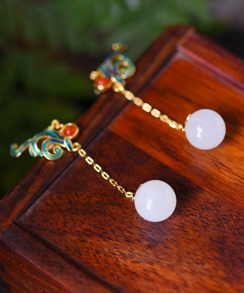 Handmade Multicolor Sterling Silver Inlaid Gem Stone Stud Earrings