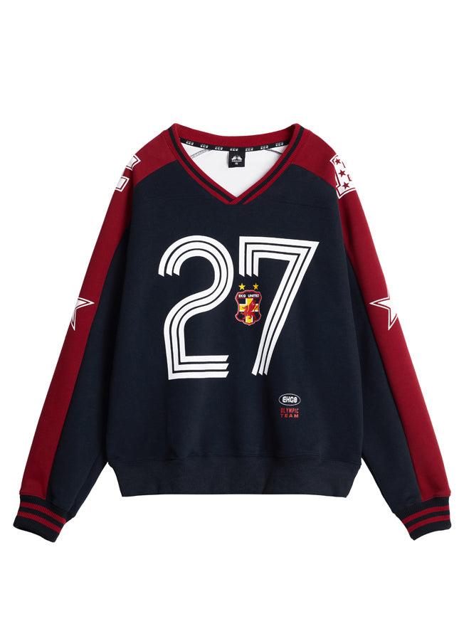 Diy Navy Zip Up Patchwork Cotton Pullover Spring