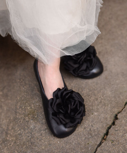 Splicing Flat Feet Shoes Pink Cowhide Leather