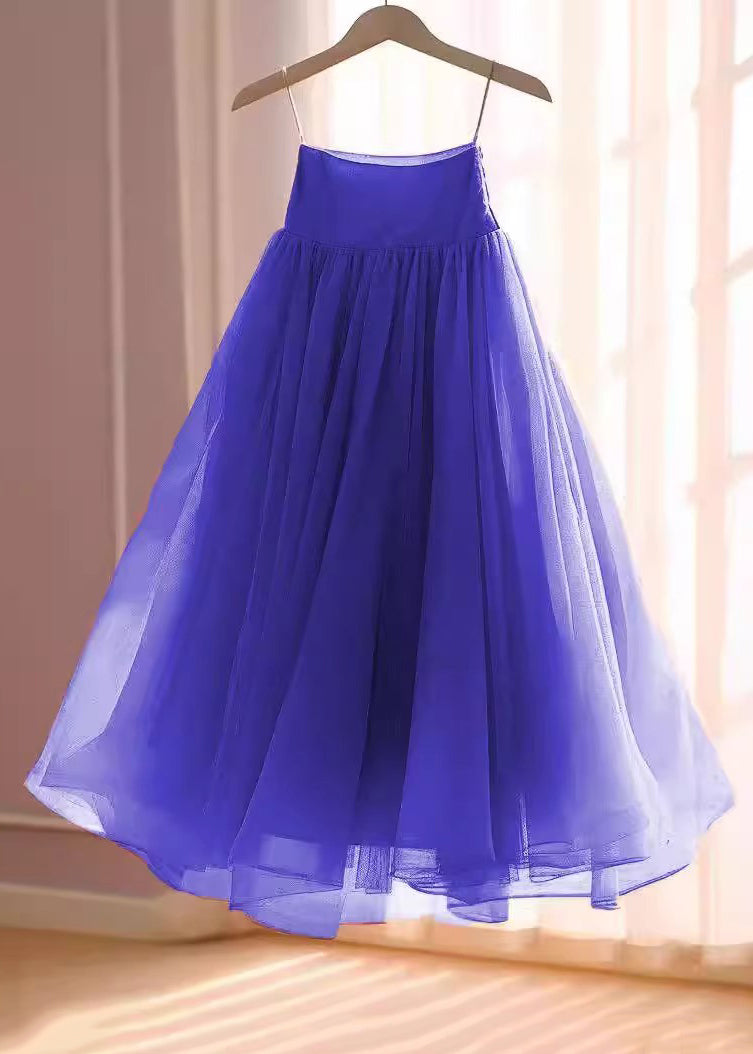 Rose High Waist Chiffon Skirts Fall