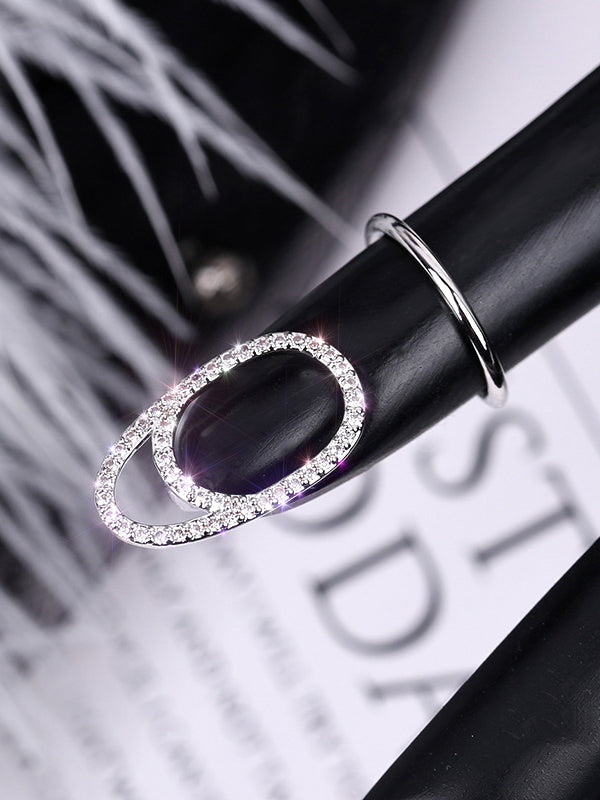 Geometric Color Nail Ring