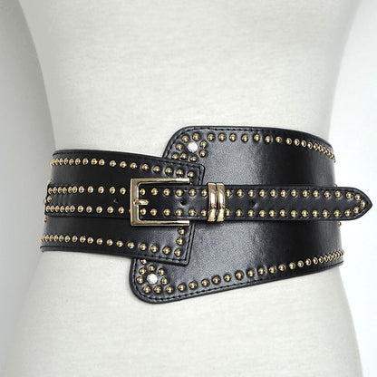 Punk Rivets Patchwork Metal Accessories Decoration Belts