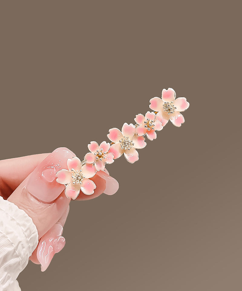 Pink Alloy Cherry Blossom Hairpin