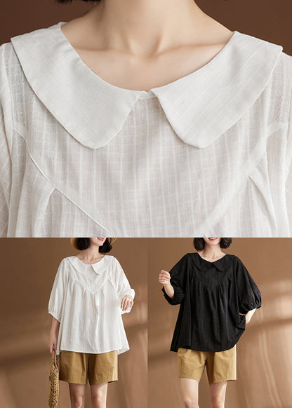 White Patchwork Cozy T Shirts Summer