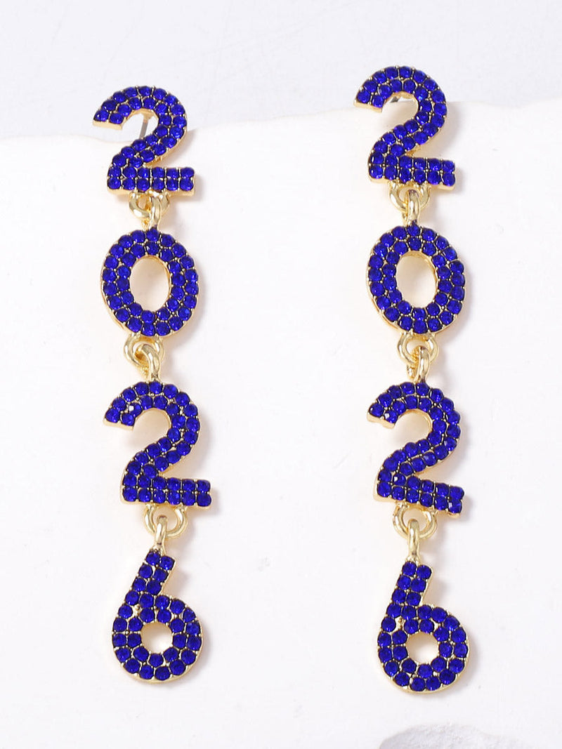 Figure Rhine Stones Shiny Earrings Accessories