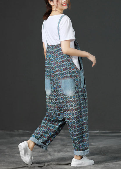 Light Blue Pockets Denim Jumpsuits Spring