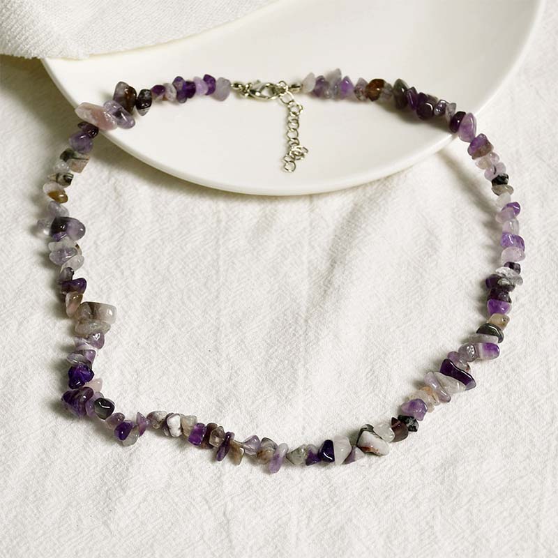 Spiritual Luck Necklace With Natural Crystal Stones