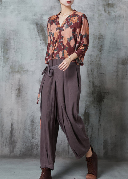 Oversized Patchwork Linen Jumpsuits Summer