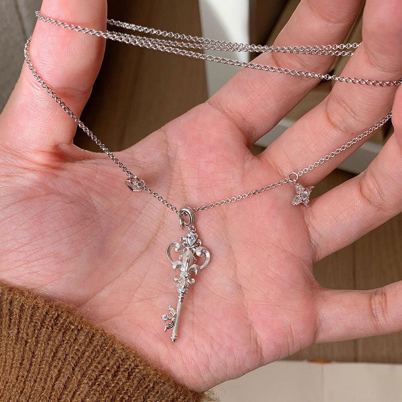 Fleur De Lys Key Necklace