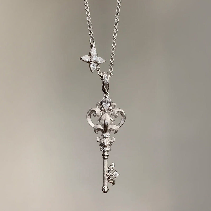 Fleur De Lys Key Necklace