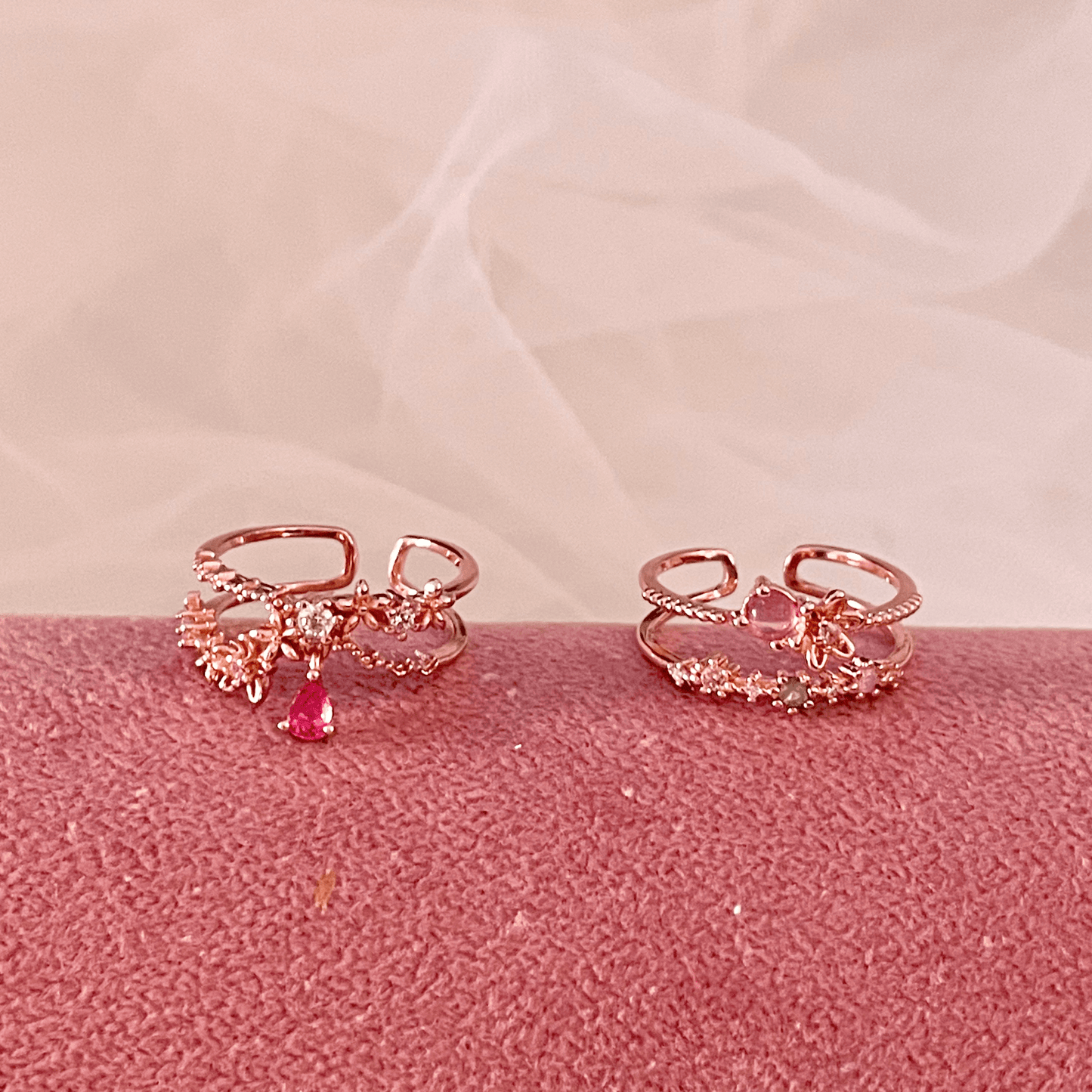 [] Miranda Pink Gem Ring