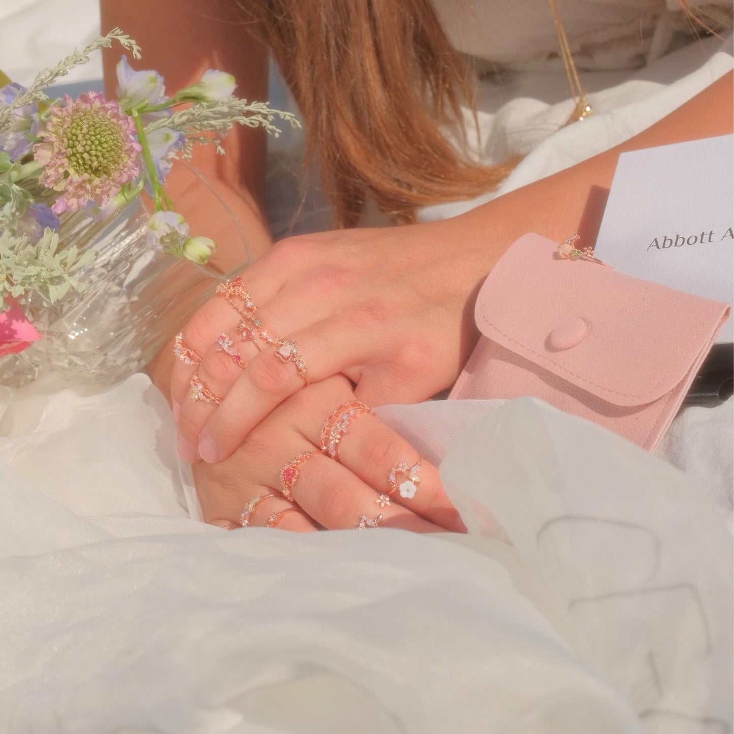 [] Miranda Pink Gem Ring