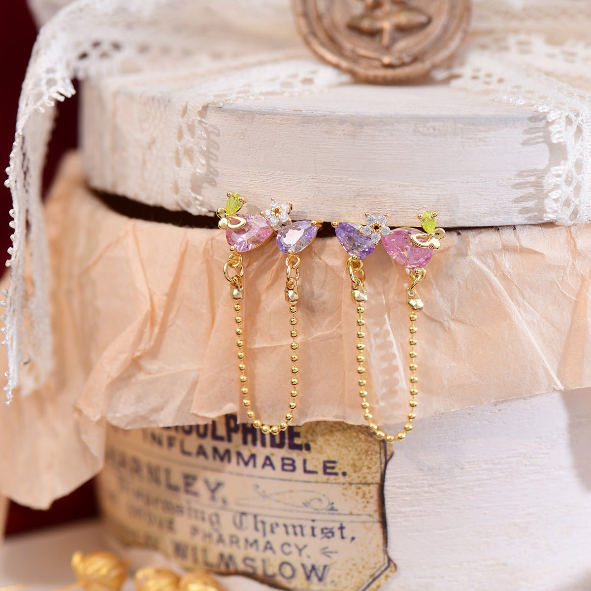 Brooklyn Flower Butterfly Earrings