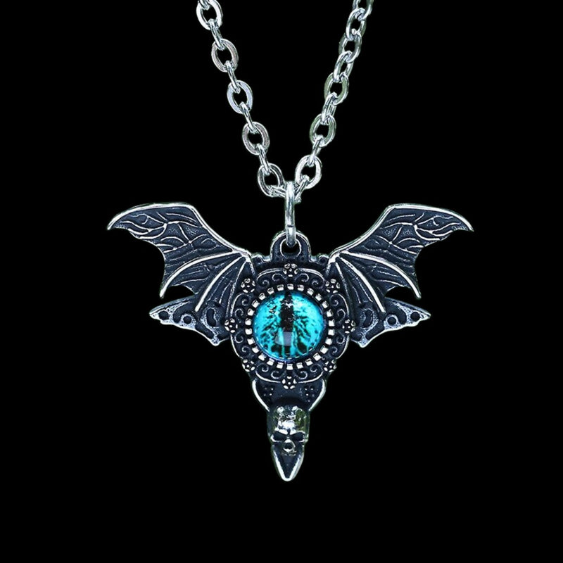 Flying Evil Eye Skull Pendant
