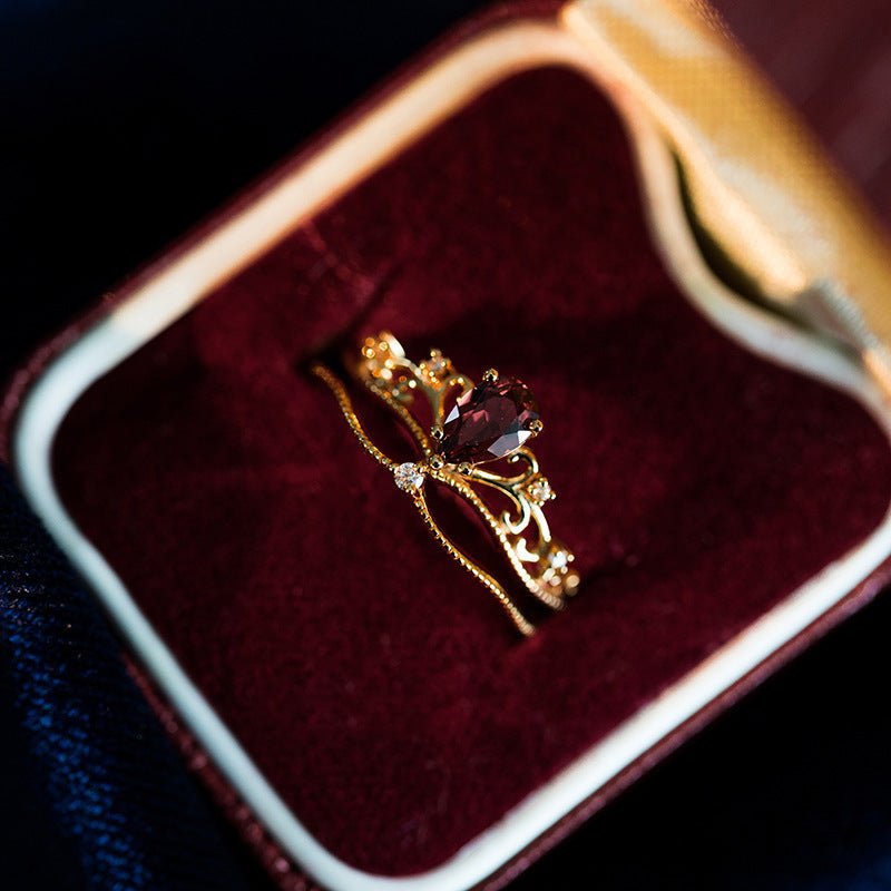 Garnet Tiara Ring Set