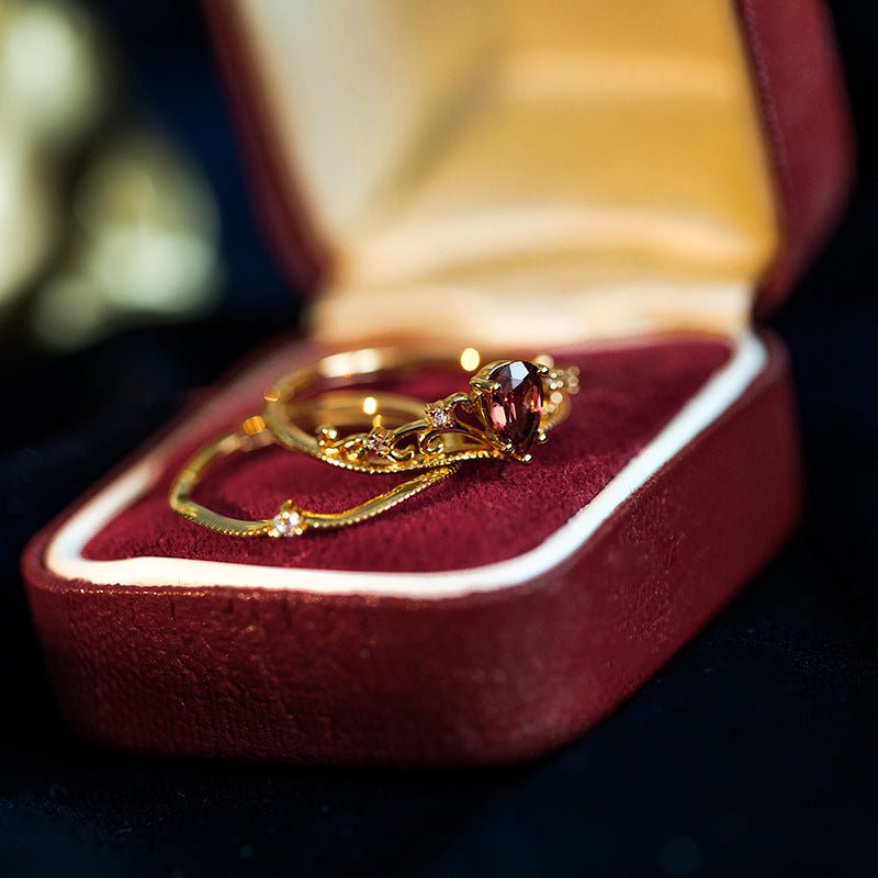 Garnet Tiara Ring Set
