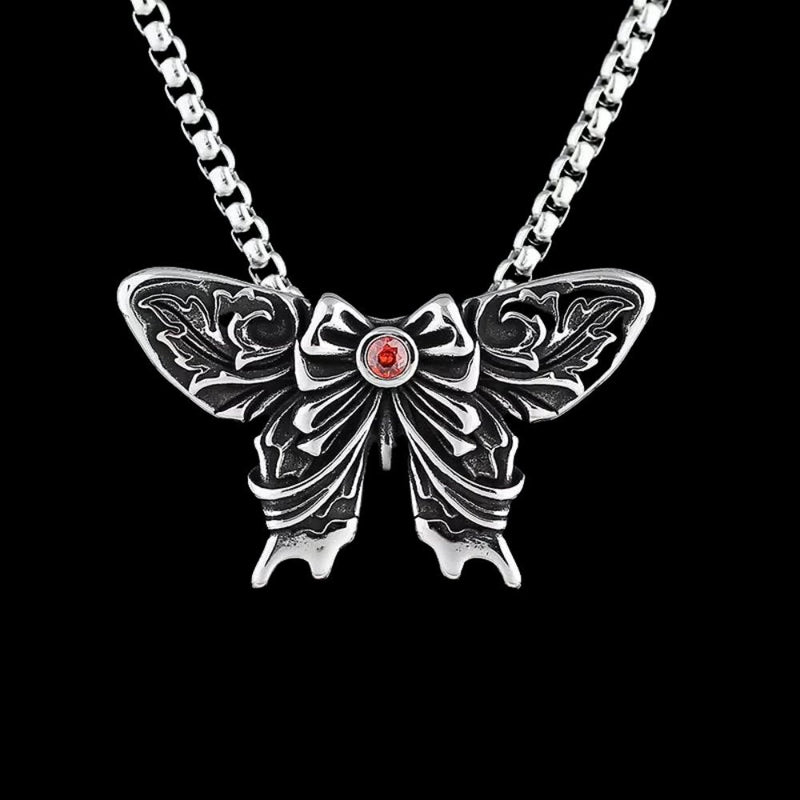 Gem Butterfly Bow Pendant